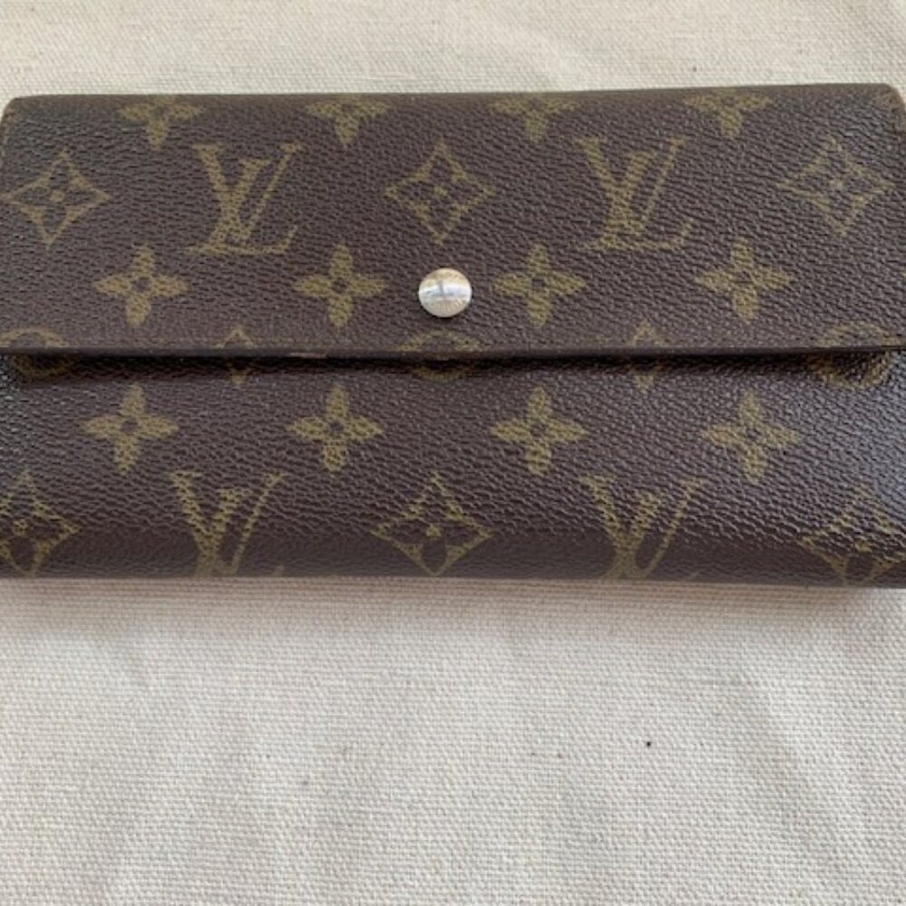 Louis Vuitton Monogram Porte Tressor clutch wallet